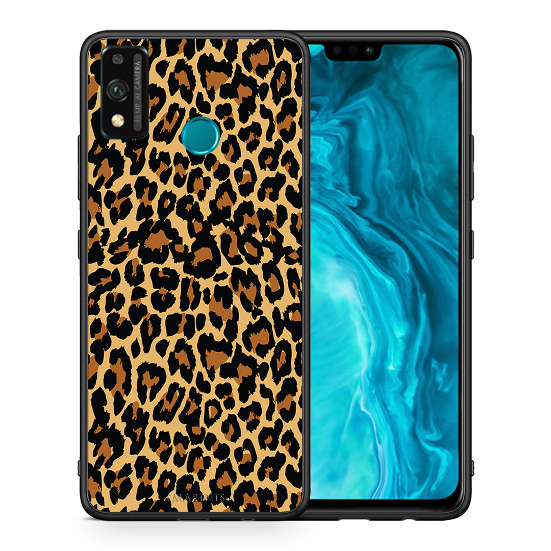 Θήκη Honor 9X Lite Leopard Animal από τη Smartfits με σχέδιο στο πίσω μέρος και μαύρο περίβλημα | Honor 9X Lite Leopard Animal case with colorful back and black bezels