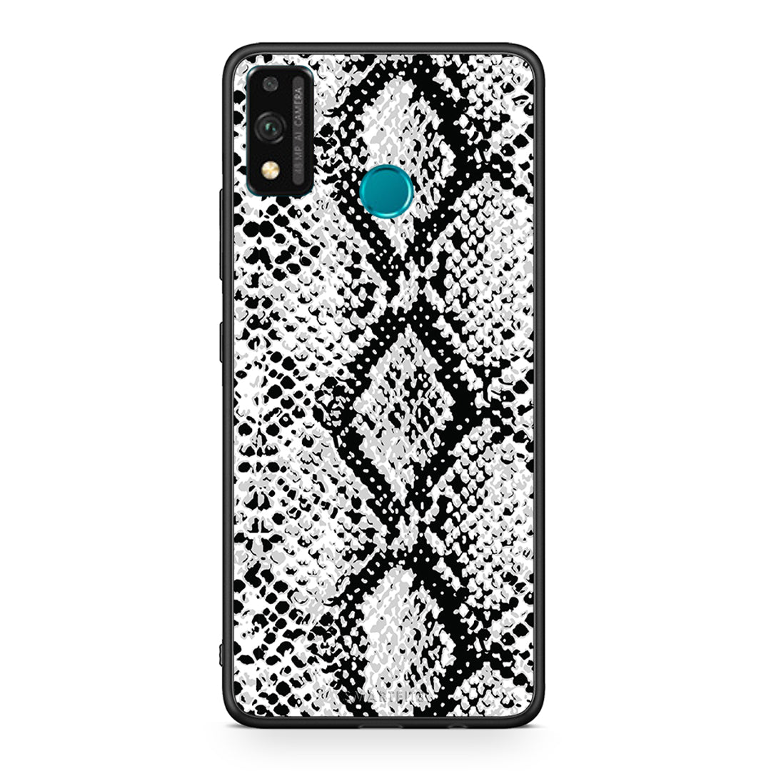 24 - Honor 9X Lite White Snake Animal case, cover, bumper