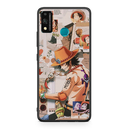 Honor 9X Lite Anime Collage θήκη από τη Smartfits με σχέδιο στο πίσω μέρος και μαύρο περίβλημα | Smartphone case with colorful back and black bezels by Smartfits