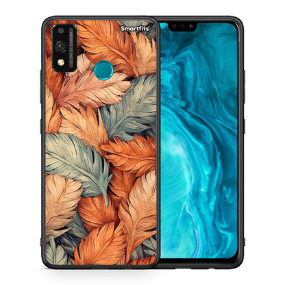 Θήκη Honor 9X Lite Autumn Leaves από τη Smartfits με σχέδιο στο πίσω μέρος και μαύρο περίβλημα | Honor 9X Lite Autumn Leaves case with colorful back and black bezels