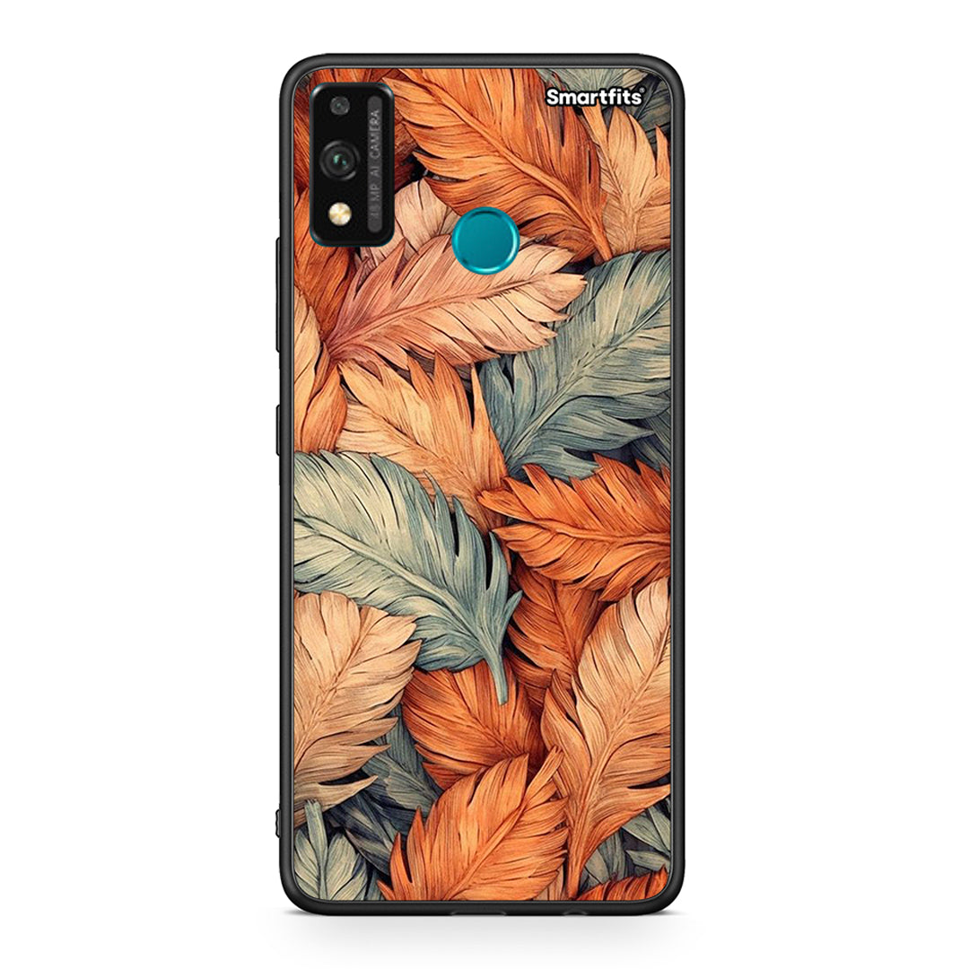 Honor 9X Lite Autumn Leaves Θήκη από τη Smartfits με σχέδιο στο πίσω μέρος και μαύρο περίβλημα | Smartphone case with colorful back and black bezels by Smartfits