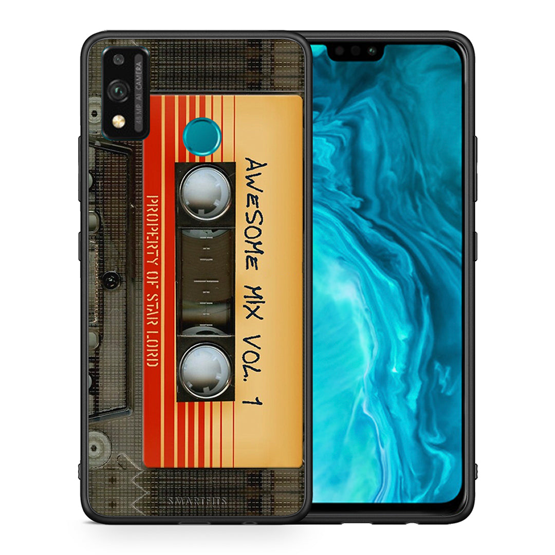 Θήκη Honor 9X Lite Awesome Mix από τη Smartfits με σχέδιο στο πίσω μέρος και μαύρο περίβλημα | Honor 9X Lite Awesome Mix case with colorful back and black bezels