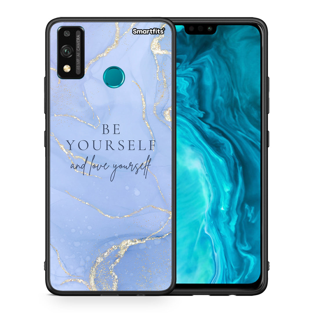 Θήκη Honor 9X Lite Be Yourself από τη Smartfits με σχέδιο στο πίσω μέρος και μαύρο περίβλημα | Honor 9X Lite Be Yourself case with colorful back and black bezels