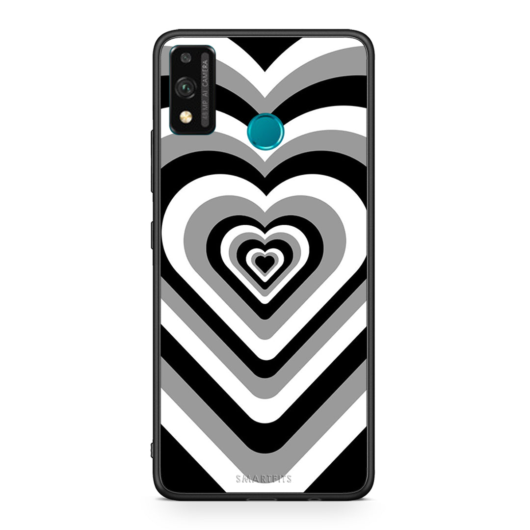 Honor 9X Lite Black Hearts θήκη από τη Smartfits με σχέδιο στο πίσω μέρος και μαύρο περίβλημα | Smartphone case with colorful back and black bezels by Smartfits