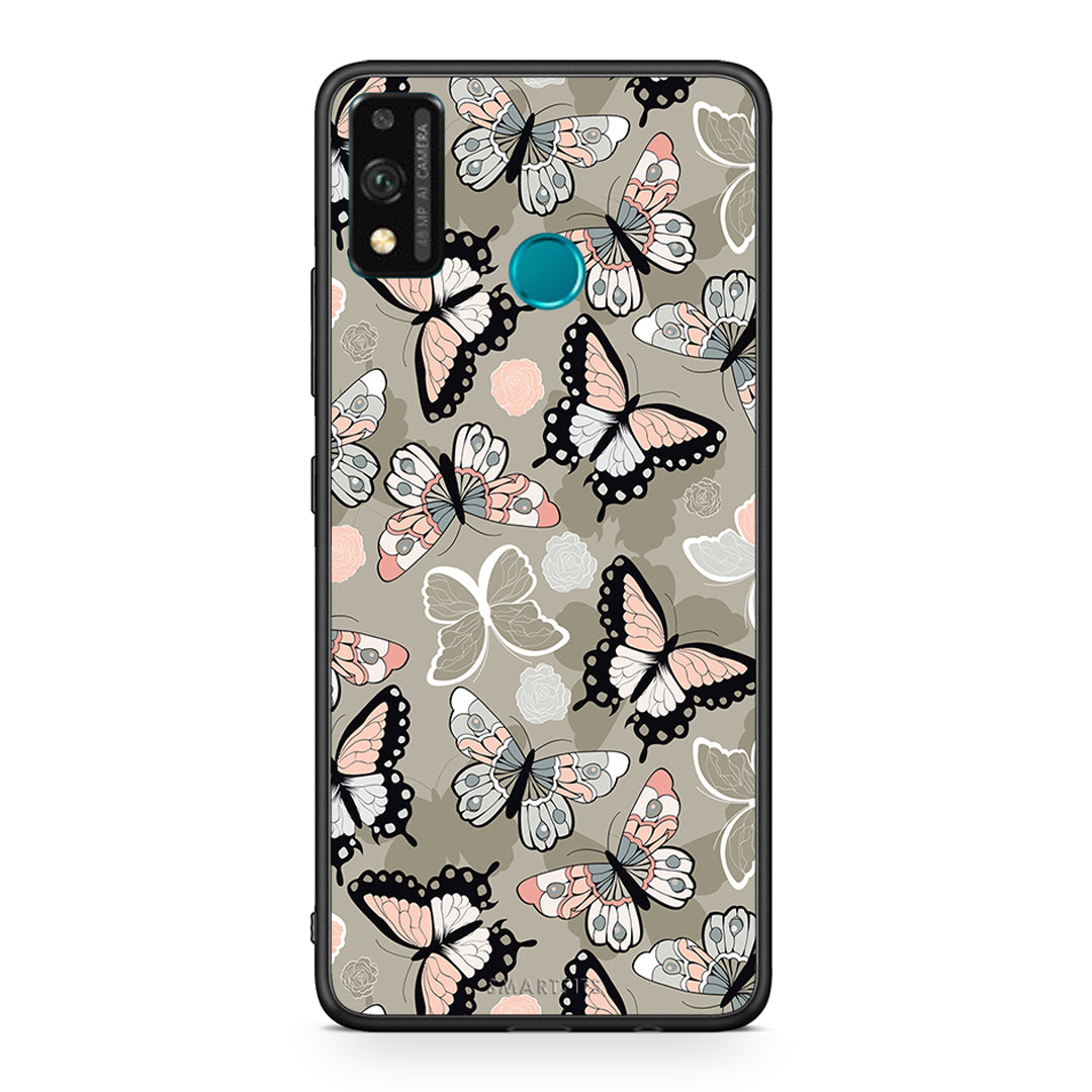 135 - Honor 9X Lite Butterflies Boho case, cover, bumper