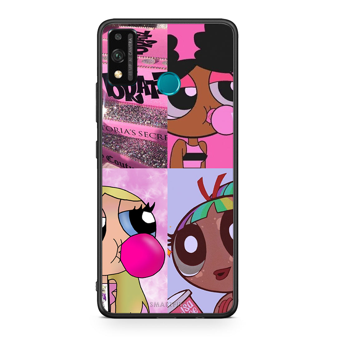 Honor 9X Lite Bubble Girls Θήκη Αγίου Βαλεντίνου από τη Smartfits με σχέδιο στο πίσω μέρος και μαύρο περίβλημα | Smartphone case with colorful back and black bezels by Smartfits