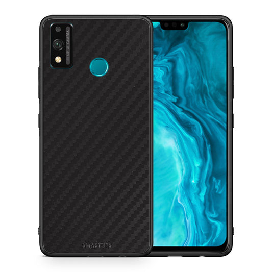 Θήκη Honor 9X Lite Carbon Black από τη Smartfits με σχέδιο στο πίσω μέρος και μαύρο περίβλημα | Honor 9X Lite Carbon Black case with colorful back and black bezels