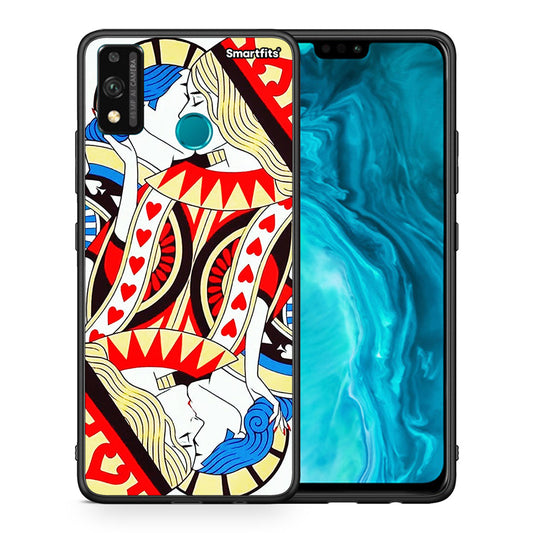 Θήκη Honor 9X Lite Card Love από τη Smartfits με σχέδιο στο πίσω μέρος και μαύρο περίβλημα | Honor 9X Lite Card Love case with colorful back and black bezels