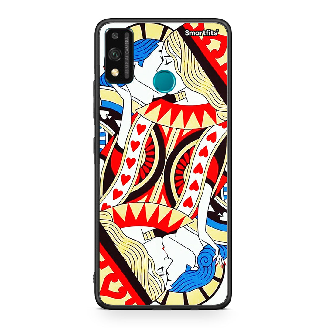 Honor 9X Lite Card Love θήκη από τη Smartfits με σχέδιο στο πίσω μέρος και μαύρο περίβλημα | Smartphone case with colorful back and black bezels by Smartfits