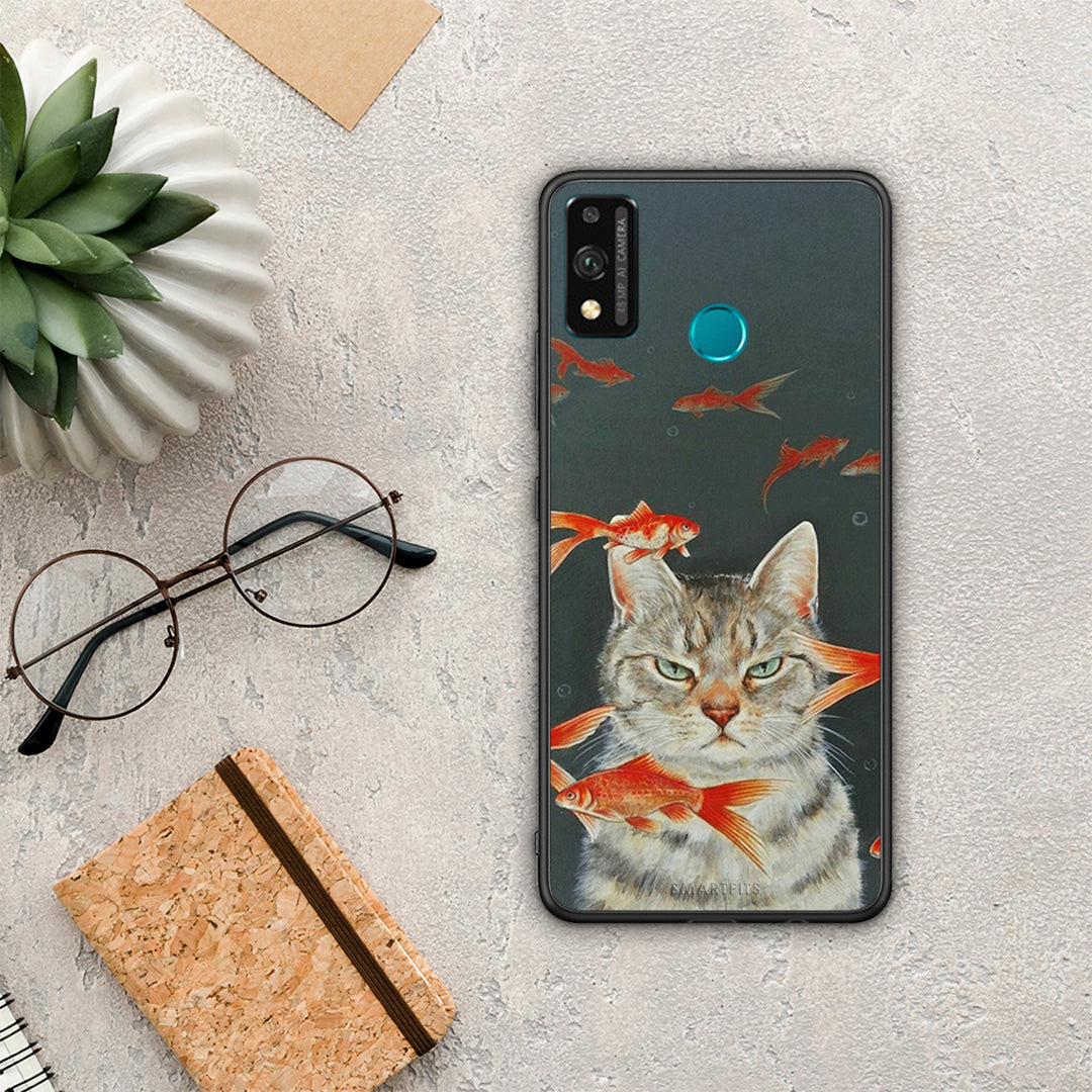 Cat Goldfish - Honor 9X Lite θήκη