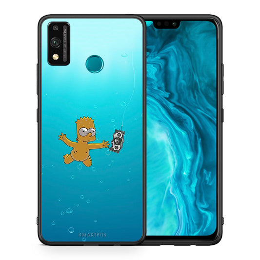 Θήκη Honor 9X Lite Chasing Money από τη Smartfits με σχέδιο στο πίσω μέρος και μαύρο περίβλημα | Honor 9X Lite Chasing Money case with colorful back and black bezels