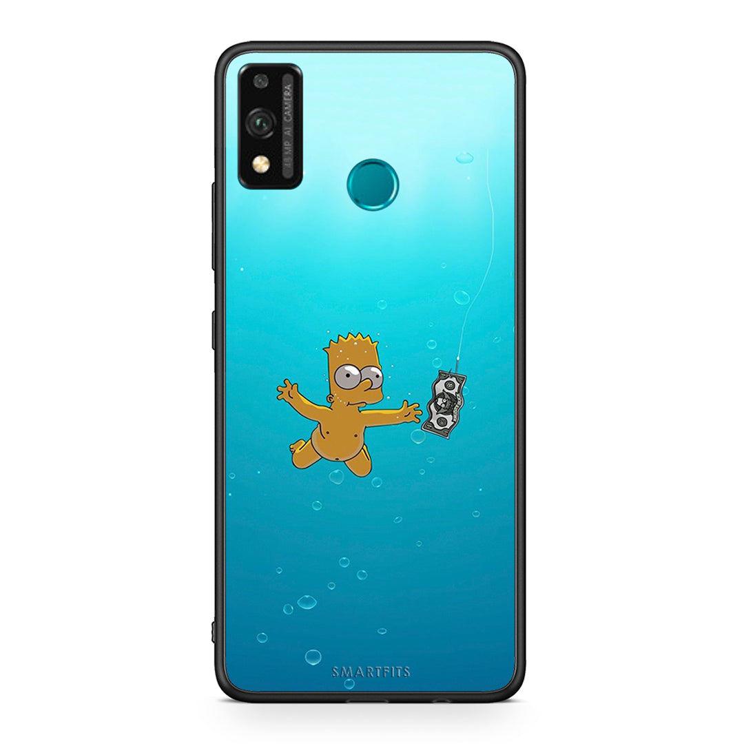Honor 9X Lite Chasing Money θήκη από τη Smartfits με σχέδιο στο πίσω μέρος και μαύρο περίβλημα | Smartphone case with colorful back and black bezels by Smartfits