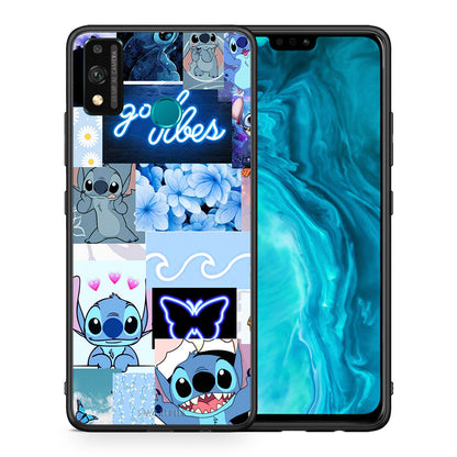 Θήκη Αγίου Βαλεντίνου Honor 9X Lite Collage Good Vibes από τη Smartfits με σχέδιο στο πίσω μέρος και μαύρο περίβλημα | Honor 9X Lite Collage Good Vibes case with colorful back and black bezels