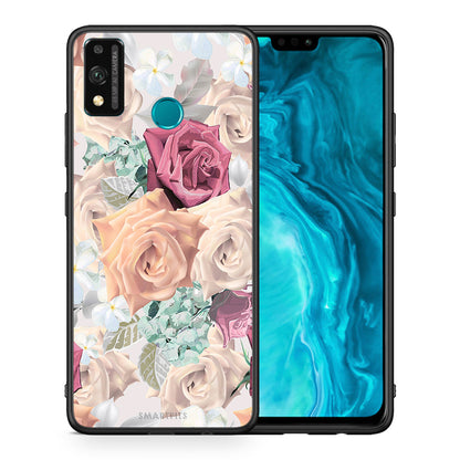 Θήκη Honor 9X Lite Bouquet Floral από τη Smartfits με σχέδιο στο πίσω μέρος και μαύρο περίβλημα | Honor 9X Lite Bouquet Floral case with colorful back and black bezels