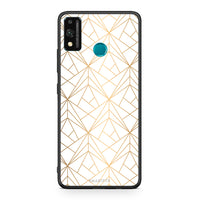 Thumbnail for 111 - Honor 9X Lite Luxury White Geometric case, cover, bumper