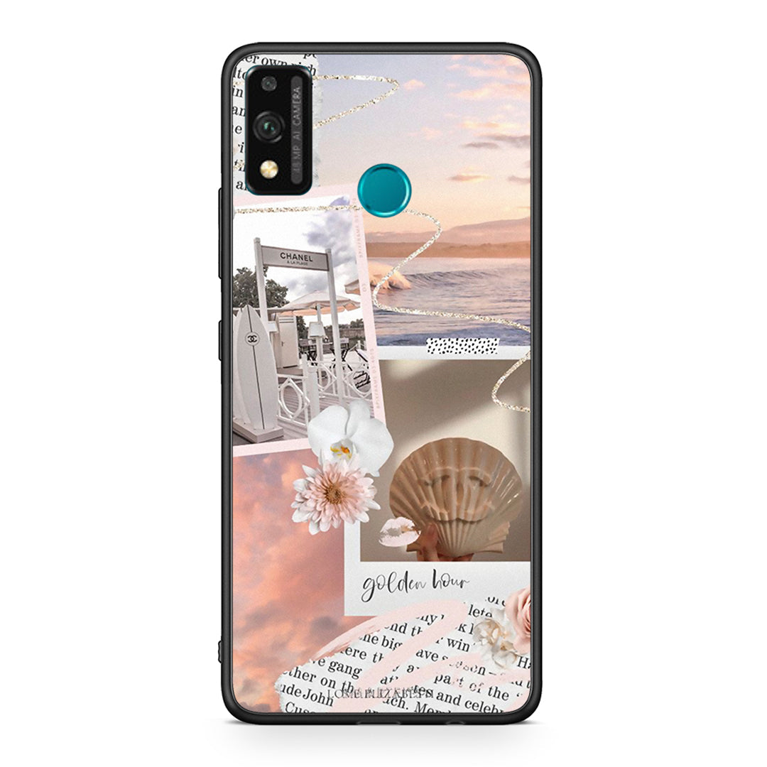 Honor 9X Lite Golden Hour Θήκη Αγίου Βαλεντίνου από τη Smartfits με σχέδιο στο πίσω μέρος και μαύρο περίβλημα | Smartphone case with colorful back and black bezels by Smartfits