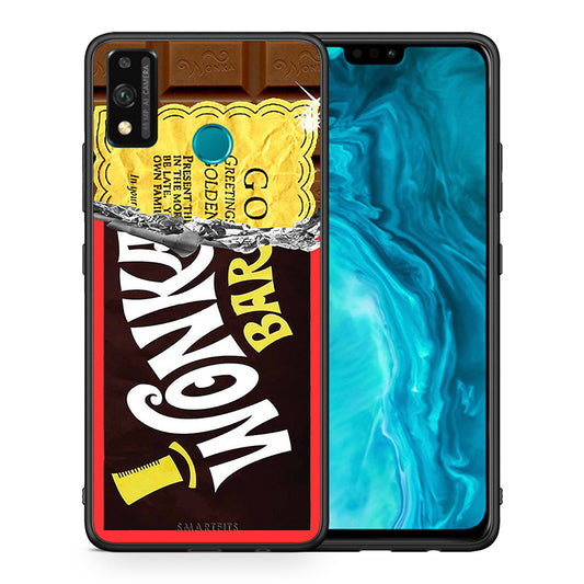 Θήκη Honor 9X Lite Golden Ticket από τη Smartfits με σχέδιο στο πίσω μέρος και μαύρο περίβλημα | Honor 9X Lite Golden Ticket case with colorful back and black bezels