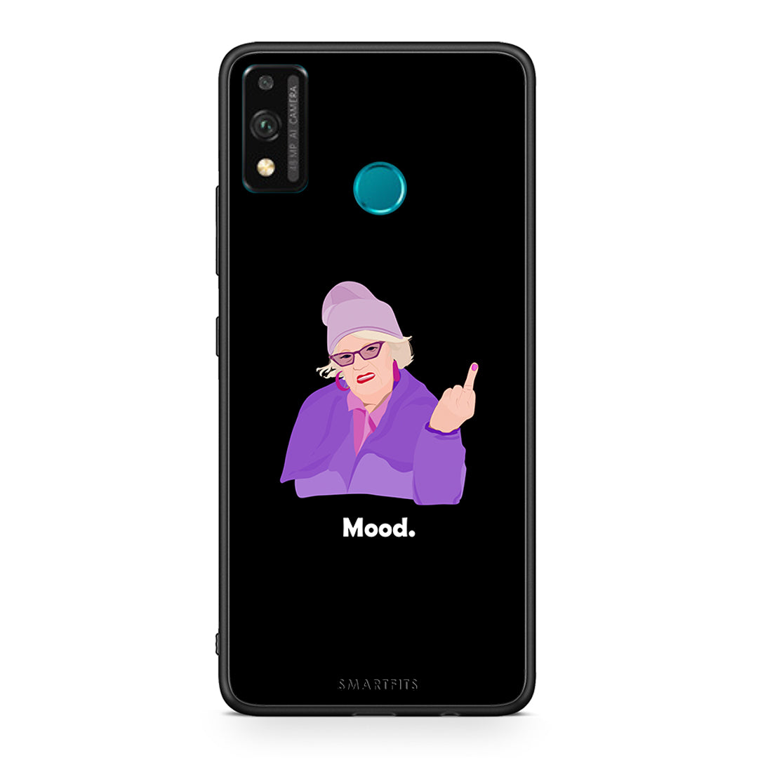 Honor 9X Lite Grandma Mood Black θήκη από τη Smartfits με σχέδιο στο πίσω μέρος και μαύρο περίβλημα | Smartphone case with colorful back and black bezels by Smartfits