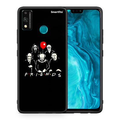 Θήκη Honor 9X Lite Halloween Friends από τη Smartfits με σχέδιο στο πίσω μέρος και μαύρο περίβλημα | Honor 9X Lite Halloween Friends case with colorful back and black bezels