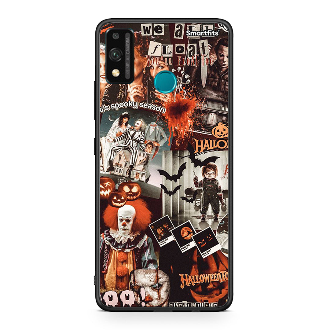 Honor 9X Lite Halloween Spooky Season Θήκη από τη Smartfits με σχέδιο στο πίσω μέρος και μαύρο περίβλημα | Smartphone case with colorful back and black bezels by Smartfits