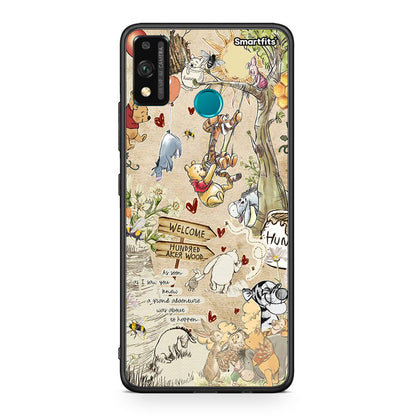 Honor 9X Lite Happy Friends θήκη από τη Smartfits με σχέδιο στο πίσω μέρος και μαύρο περίβλημα | Smartphone case with colorful back and black bezels by Smartfits