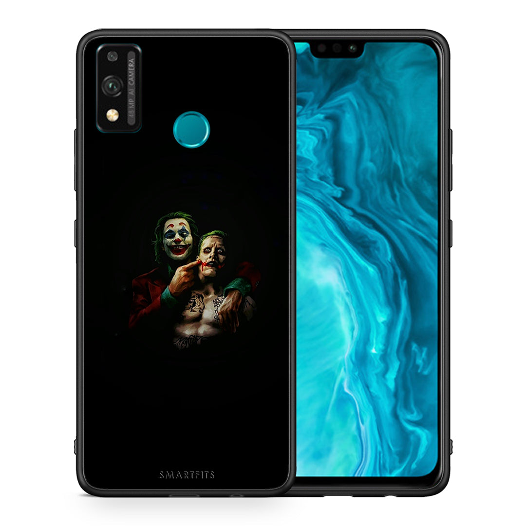 Θήκη Honor 9X Lite Clown Hero από τη Smartfits με σχέδιο στο πίσω μέρος και μαύρο περίβλημα | Honor 9X Lite Clown Hero case with colorful back and black bezels