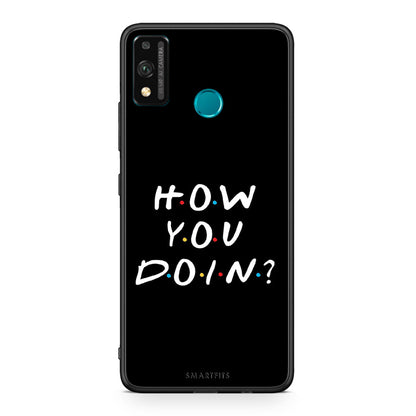 Honor 9X Lite How You Doin θήκη από τη Smartfits με σχέδιο στο πίσω μέρος και μαύρο περίβλημα | Smartphone case with colorful back and black bezels by Smartfits
