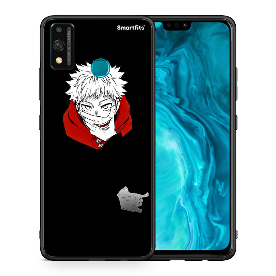 Θήκη Honor 9X Lite Itadori Anime από τη Smartfits με σχέδιο στο πίσω μέρος και μαύρο περίβλημα | Honor 9X Lite Itadori Anime case with colorful back and black bezels