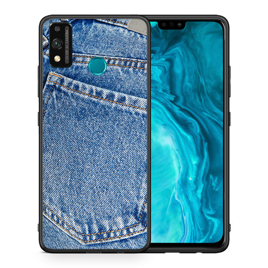 Θήκη Honor 9X Lite Jeans Pocket από τη Smartfits με σχέδιο στο πίσω μέρος και μαύρο περίβλημα | Honor 9X Lite Jeans Pocket case with colorful back and black bezels