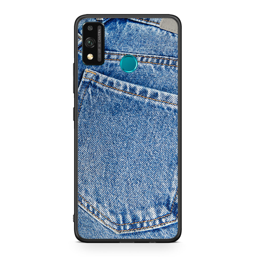 Honor 9X Lite Jeans Pocket θήκη από τη Smartfits με σχέδιο στο πίσω μέρος και μαύρο περίβλημα | Smartphone case with colorful back and black bezels by Smartfits