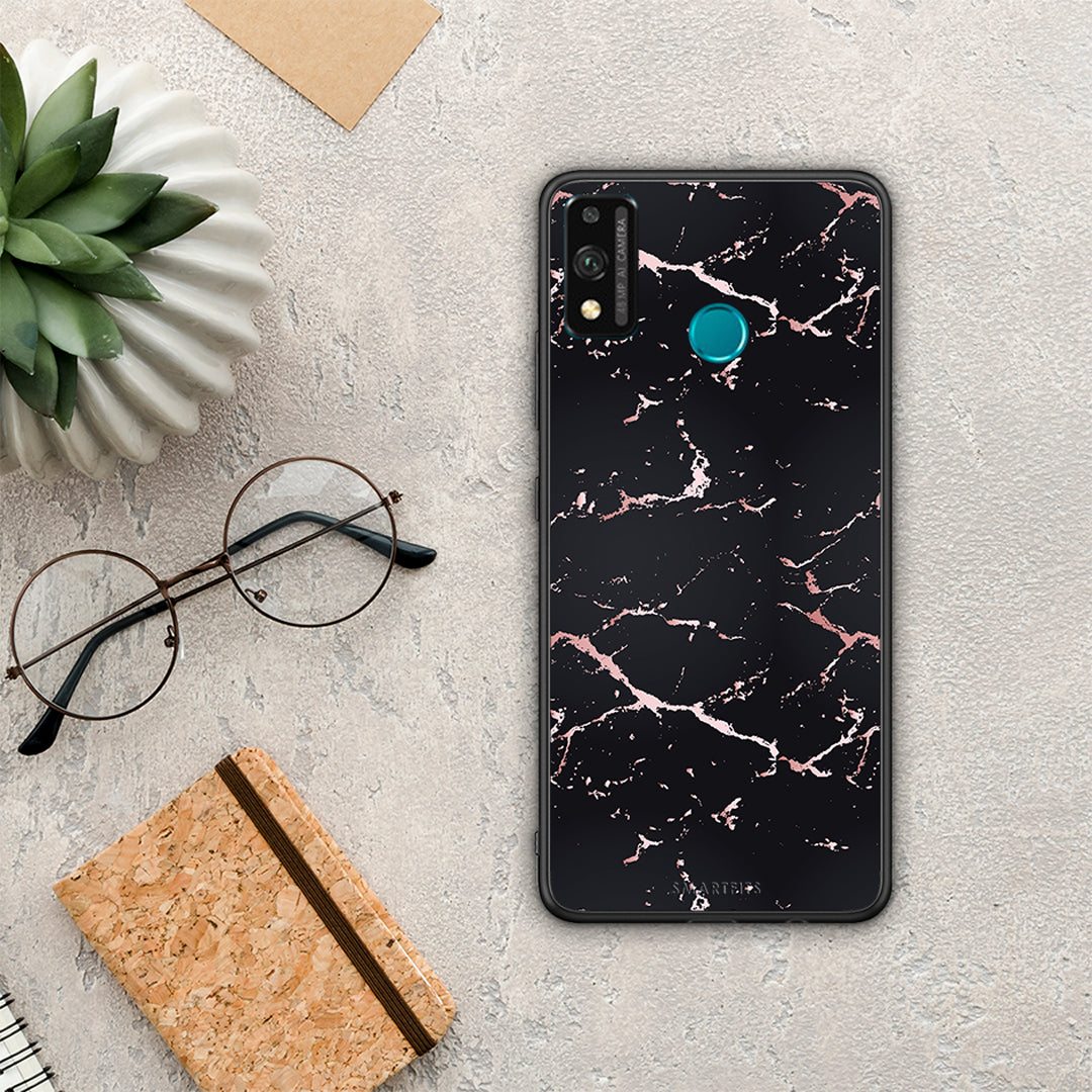Marble Black Rosegold - Honor 9X Lite θήκη