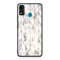 Thumbnail for 44 - Honor 9X Lite Gold Geometric Marble case, cover, bumper