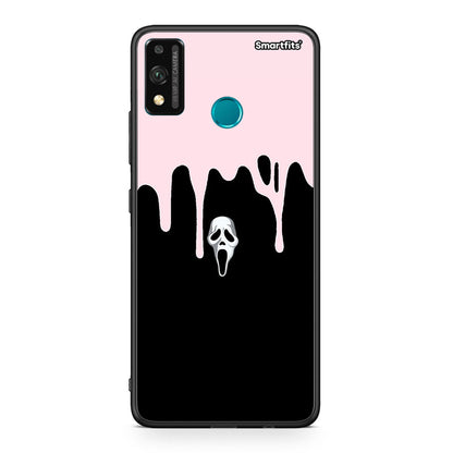 Honor 9X Lite Melting Halloween Mask Θήκη από τη Smartfits με σχέδιο στο πίσω μέρος και μαύρο περίβλημα | Smartphone case with colorful back and black bezels by Smartfits