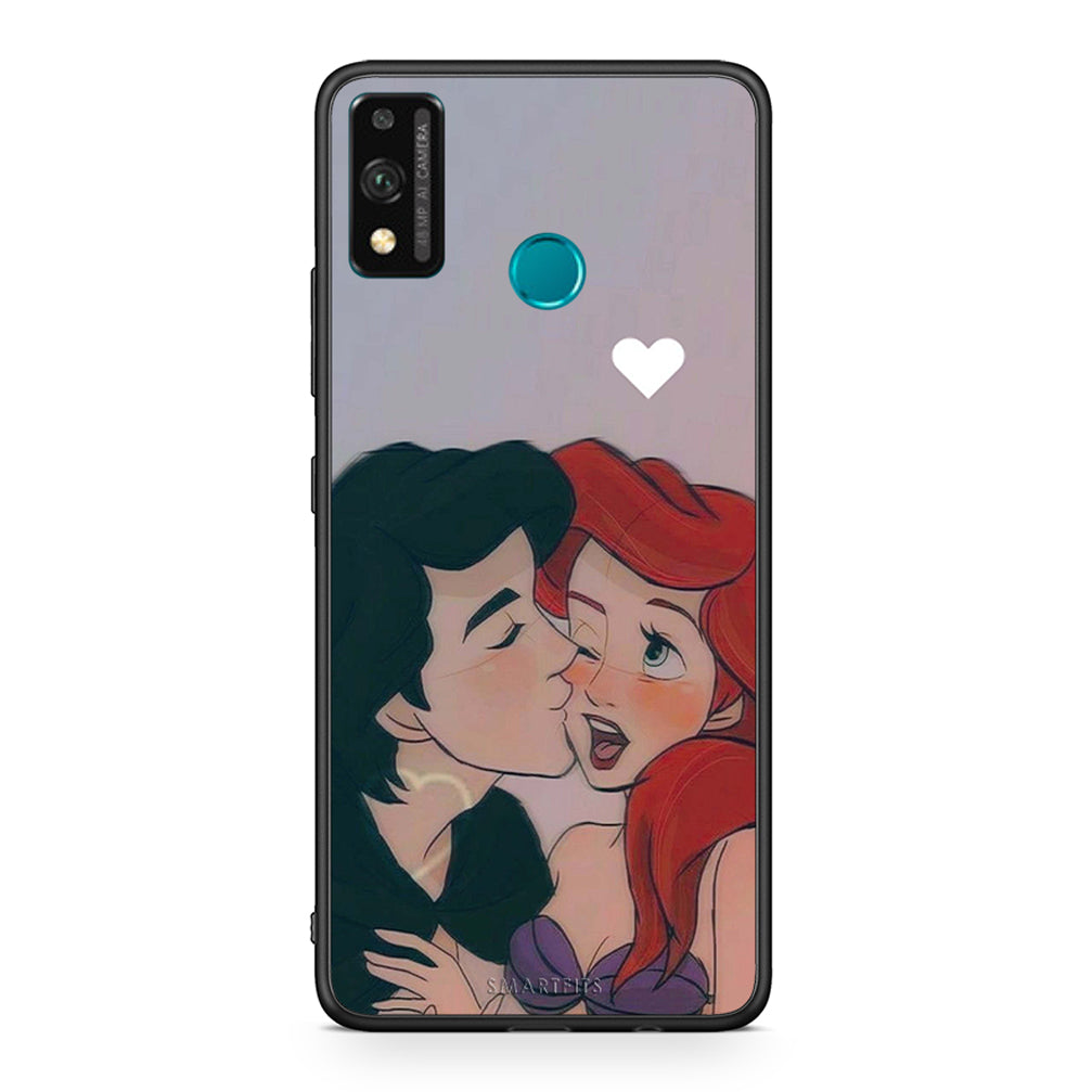 Honor 9X Lite Mermaid Love Θήκη Αγίου Βαλεντίνου από τη Smartfits με σχέδιο στο πίσω μέρος και μαύρο περίβλημα | Smartphone case with colorful back and black bezels by Smartfits