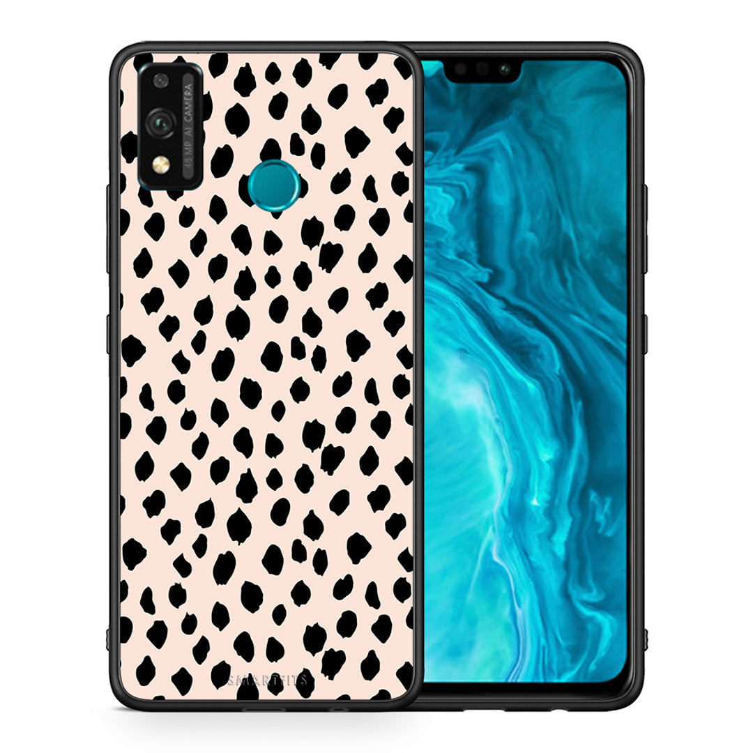 Θήκη Honor 9X Lite New Polka Dots από τη Smartfits με σχέδιο στο πίσω μέρος και μαύρο περίβλημα | Honor 9X Lite New Polka Dots case with colorful back and black bezels