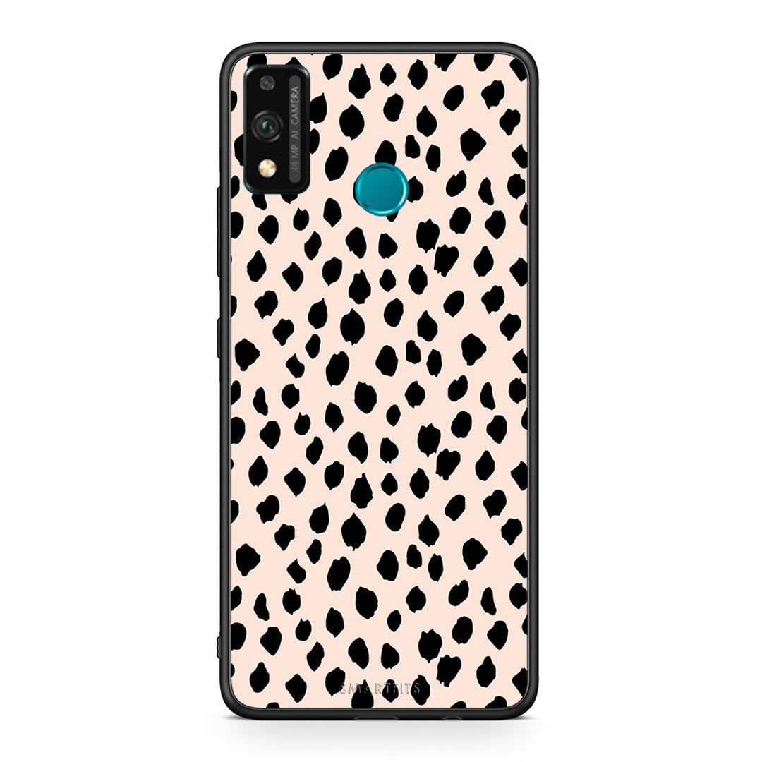 Honor 9X Lite New Polka Dots θήκη από τη Smartfits με σχέδιο στο πίσω μέρος και μαύρο περίβλημα | Smartphone case with colorful back and black bezels by Smartfits