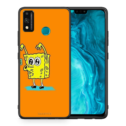 Θήκη Αγίου Βαλεντίνου Honor 9X Lite No Money 2 από τη Smartfits με σχέδιο στο πίσω μέρος και μαύρο περίβλημα | Honor 9X Lite No Money 2 case with colorful back and black bezels