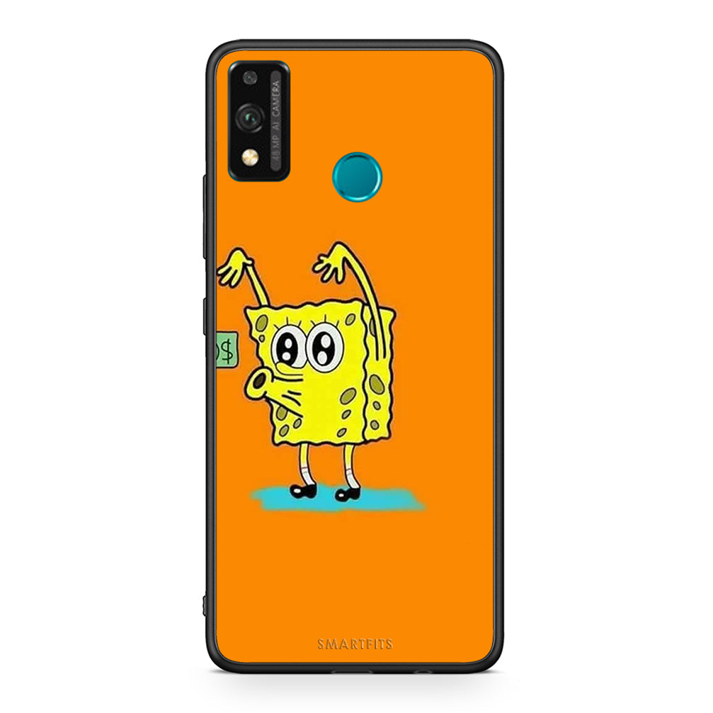 Honor 9X Lite No Money 2 Θήκη Αγίου Βαλεντίνου από τη Smartfits με σχέδιο στο πίσω μέρος και μαύρο περίβλημα | Smartphone case with colorful back and black bezels by Smartfits