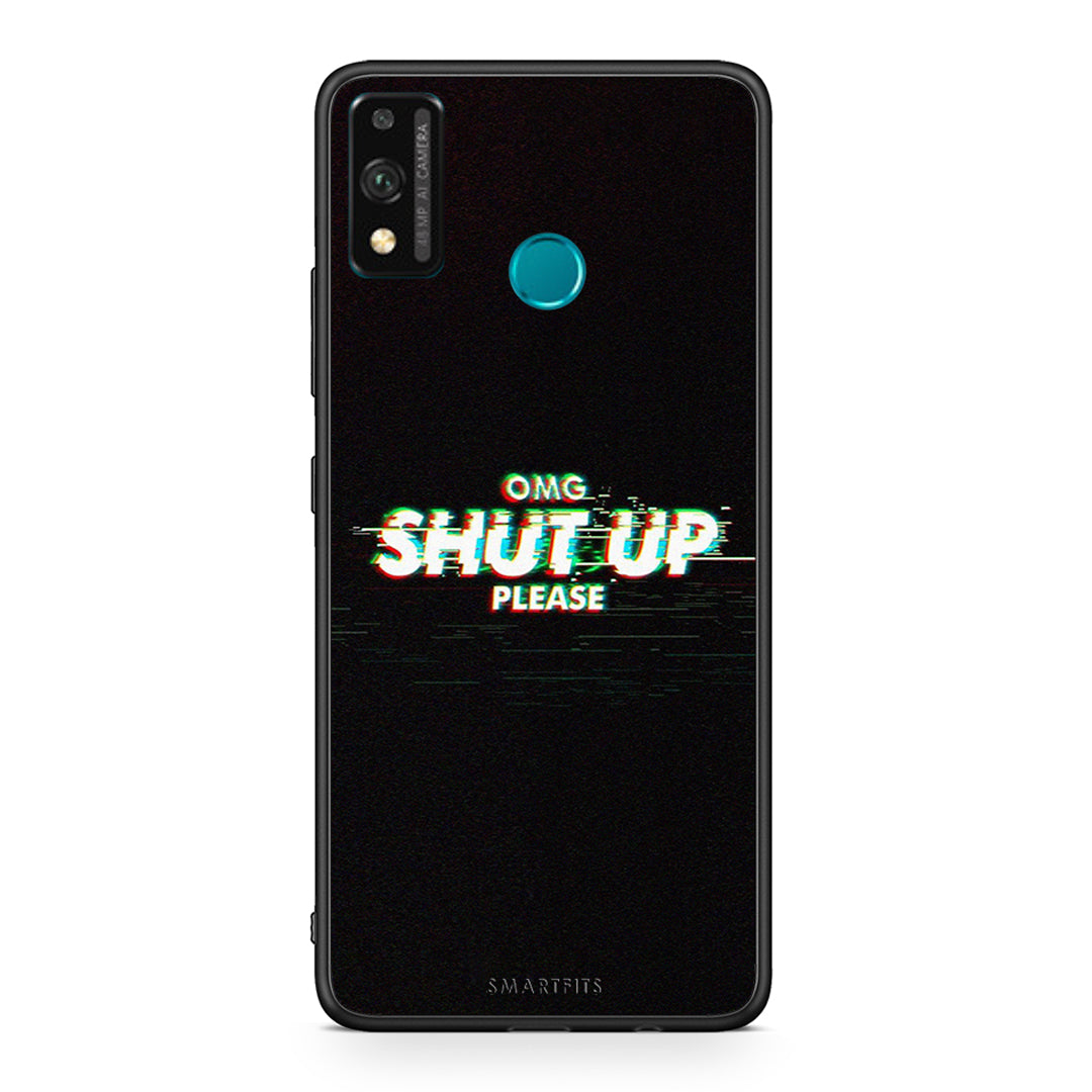 Honor 9X Lite OMG ShutUp θήκη από τη Smartfits με σχέδιο στο πίσω μέρος και μαύρο περίβλημα | Smartphone case with colorful back and black bezels by Smartfits