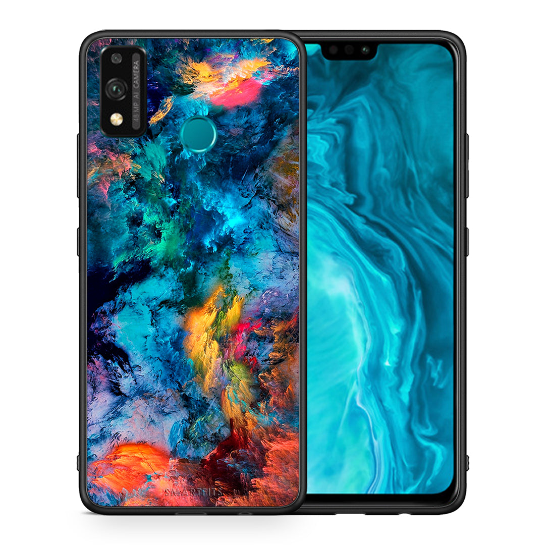 Θήκη Honor 9X Lite Crayola Paint από τη Smartfits με σχέδιο στο πίσω μέρος και μαύρο περίβλημα | Honor 9X Lite Crayola Paint case with colorful back and black bezels