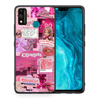 Thumbnail for Θήκη Αγίου Βαλεντίνου Honor 9X Lite Pink Love από τη Smartfits με σχέδιο στο πίσω μέρος και μαύρο περίβλημα | Honor 9X Lite Pink Love case with colorful back and black bezels