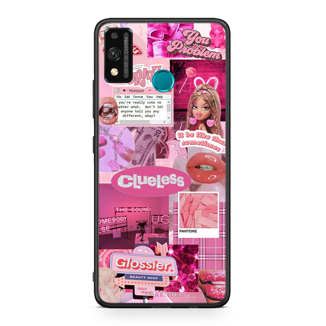 Honor 9X Lite Pink Love Θήκη Αγίου Βαλεντίνου από τη Smartfits με σχέδιο στο πίσω μέρος και μαύρο περίβλημα | Smartphone case with colorful back and black bezels by Smartfits