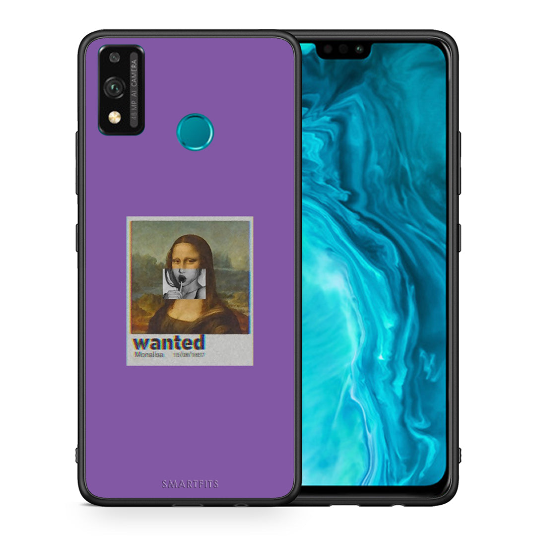 Θήκη Honor 9X Lite Monalisa Popart από τη Smartfits με σχέδιο στο πίσω μέρος και μαύρο περίβλημα | Honor 9X Lite Monalisa Popart case with colorful back and black bezels