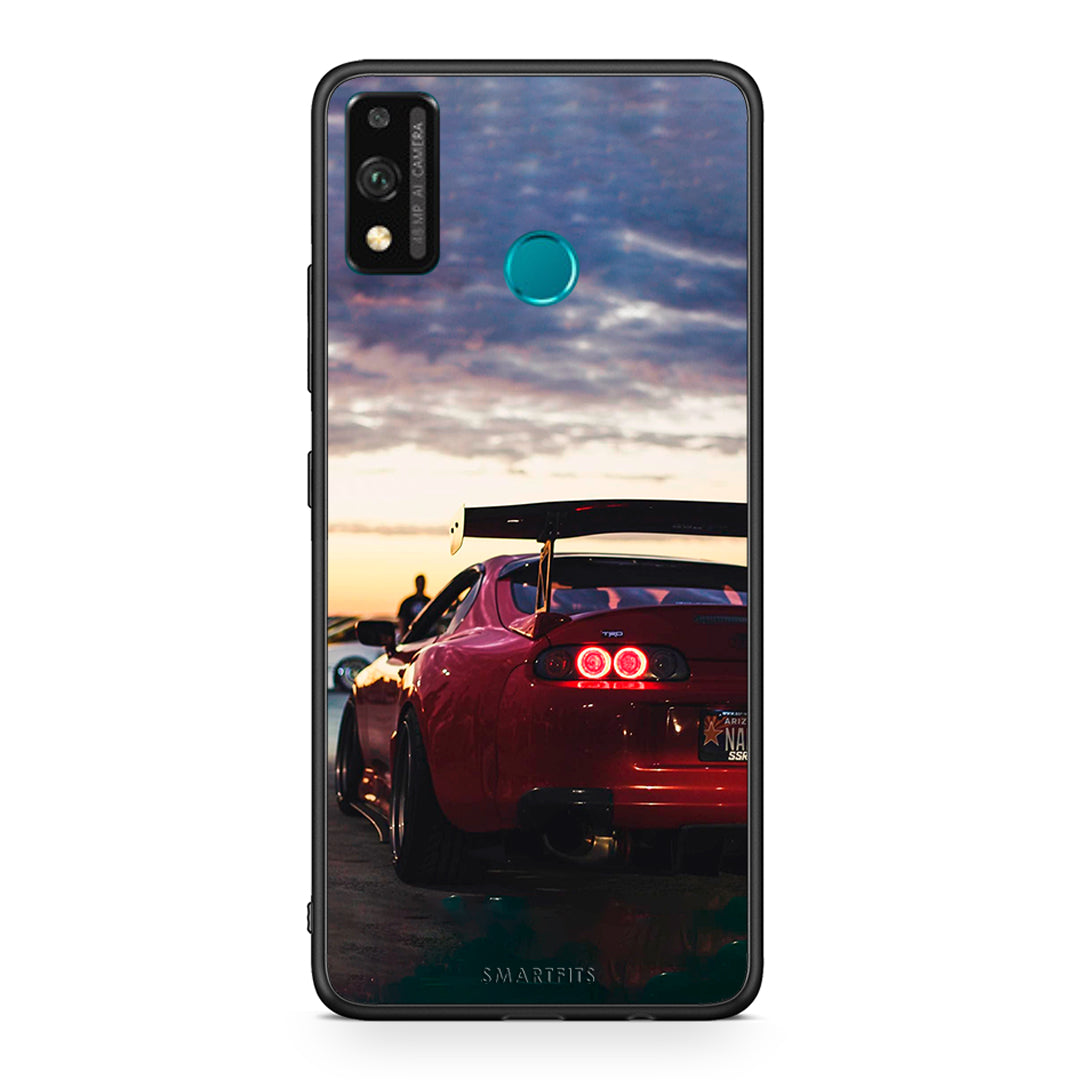 Honor 9X Lite Racing Supra θήκη από τη Smartfits με σχέδιο στο πίσω μέρος και μαύρο περίβλημα | Smartphone case with colorful back and black bezels by Smartfits
