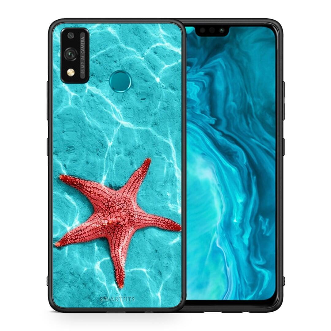 Θήκη Honor 9X Lite Red Starfish από τη Smartfits με σχέδιο στο πίσω μέρος και μαύρο περίβλημα | Honor 9X Lite Red Starfish case with colorful back and black bezels