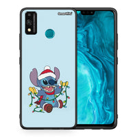 Thumbnail for Θήκη Honor 9X Lite Santa Stich από τη Smartfits με σχέδιο στο πίσω μέρος και μαύρο περίβλημα | Honor 9X Lite Santa Stich case with colorful back and black bezels