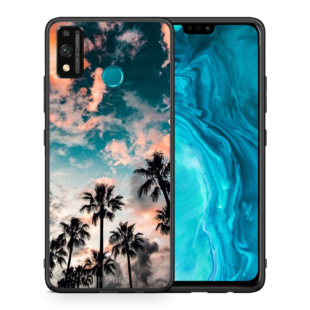 Θήκη Honor 9X Lite Sky Summer από τη Smartfits με σχέδιο στο πίσω μέρος και μαύρο περίβλημα | Honor 9X Lite Sky Summer case with colorful back and black bezels