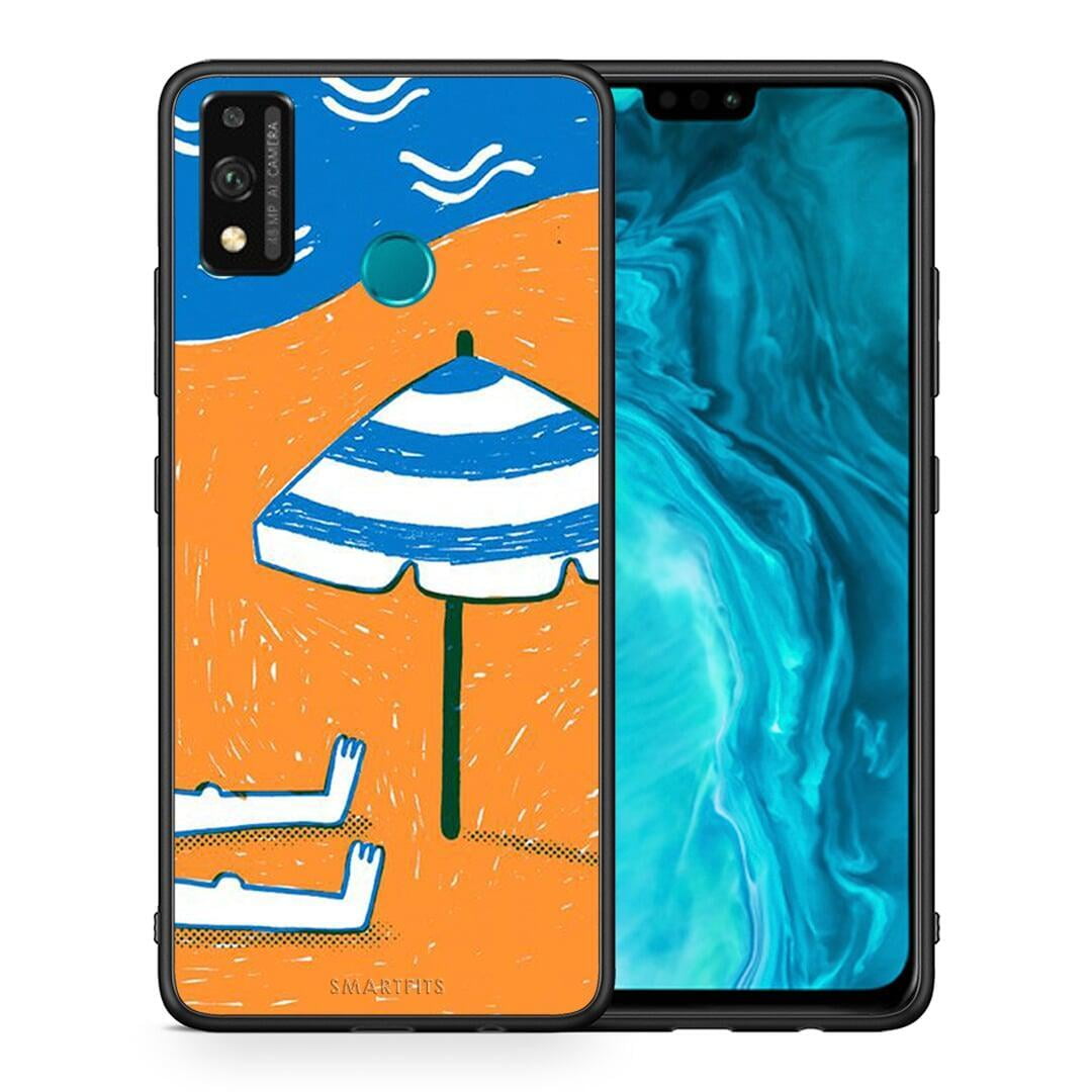 Θήκη Honor 9X Lite Summering από τη Smartfits με σχέδιο στο πίσω μέρος και μαύρο περίβλημα | Honor 9X Lite Summering case with colorful back and black bezels