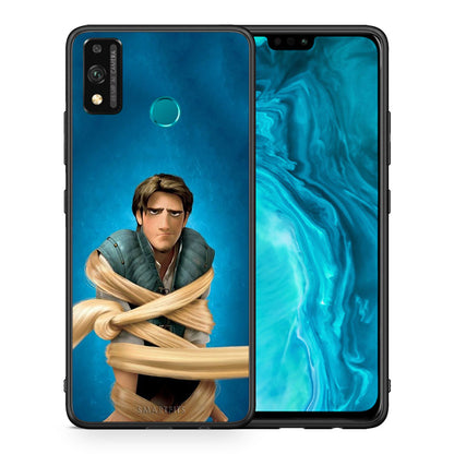 Θήκη Αγίου Βαλεντίνου Honor 9X Lite Tangled 1 από τη Smartfits με σχέδιο στο πίσω μέρος και μαύρο περίβλημα | Honor 9X Lite Tangled 1 case with colorful back and black bezels