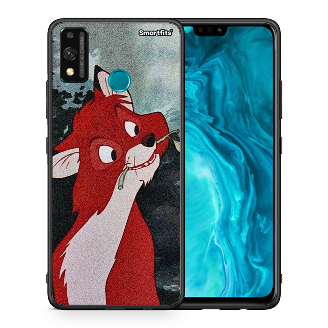 Θήκη Honor 9X Lite Tod And Vixey Love 1 από τη Smartfits με σχέδιο στο πίσω μέρος και μαύρο περίβλημα | Honor 9X Lite Tod And Vixey Love 1 case with colorful back and black bezels